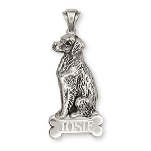 Brittany Spaniel Jewelry Brittany Dog Personalized Pendant Handmade Sterling Silver Dog Jewelry BR2-NP