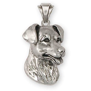 Jack Russell Jewelry Sterling Silver Handmade Jack Russell Terrier Pendant  J13-P
