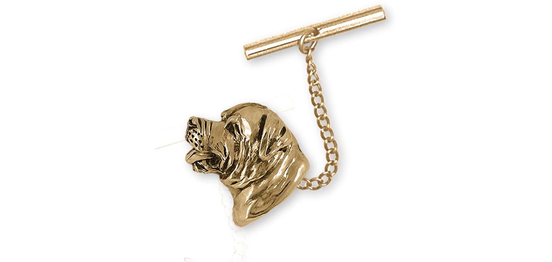 Gold Rottie Rottweiler Tie Tack 14k Gold Vermeil Handmade Rottweiler Rottie Jewelry ...