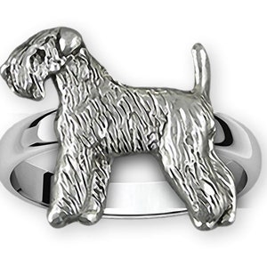 Soft Coated Wheaten Terrier Jewelry Sterling Silver Handmade Wheaten Ring  SCW121X-R