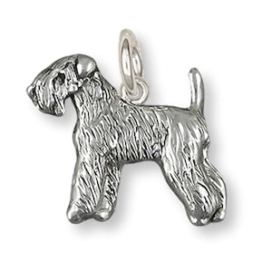 Soft Coated Wheaten Terrier Jewelry Sterling Silver Handmade Wheaten Charm  SCW12-C