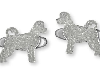 Portuguese Water Dog Jewelry Solid Sterling Silver Portuguese Water Dog Charm Jewelry  PWD5-C
