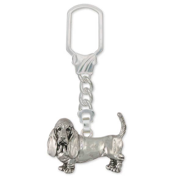 basset hound keyring