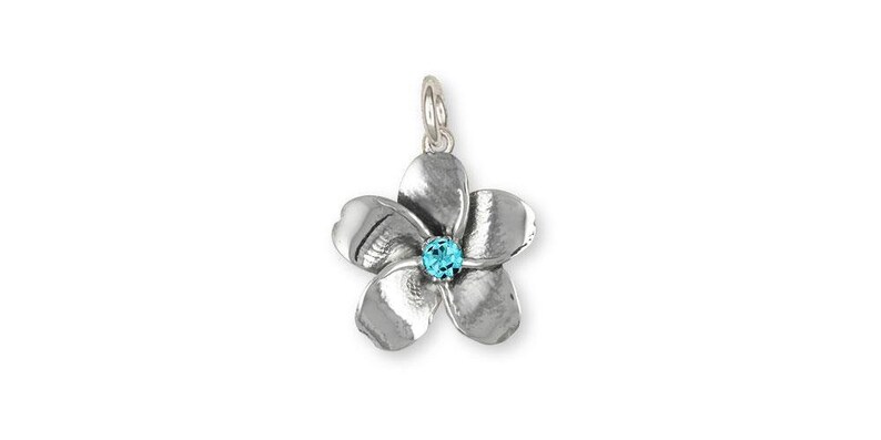 Forget Me Not Jewelry Sterling Silver Handmade Forget Me Not Birthstone Charm FMN1-SC