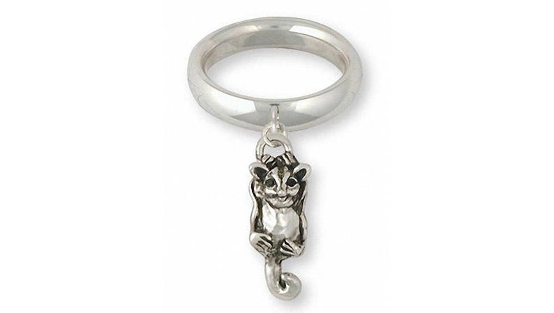 Sugar Glider Jewelry Sterling Silver Sugar Glider Ring Handmade Sugar Glider Jewelry SG6-CR