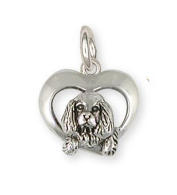 Efsterling Cavalier King Charles Spaniel Charm Jewelry Handmade Sterling Silver CV16 C