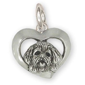 Shih Tzu Jewelry Sterling Silver Handmade Shih Tzu Charm SZ39-C
