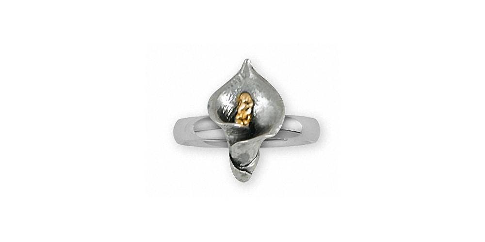 Calla Lily Jewelry Calla Lily Jewelry Sterling Silver Calla Lily Ring Handmade Flower Jewelry CAL1-TNR