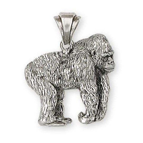 Gorilla Anhänger Schmuck Sterling Silber Handmade Gorilla Anhänger GL8NB-P