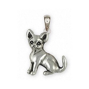 Joias Chihuahua Prata Esterlina Chihuahua Pingente Feito à Mão Joias Chihuahua CHW12-P