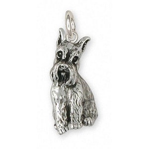 Schnauzer charm Jewelry Schnauzer Jewelry Sterling Silver Handmade Schnauzer Charm SN23-C
