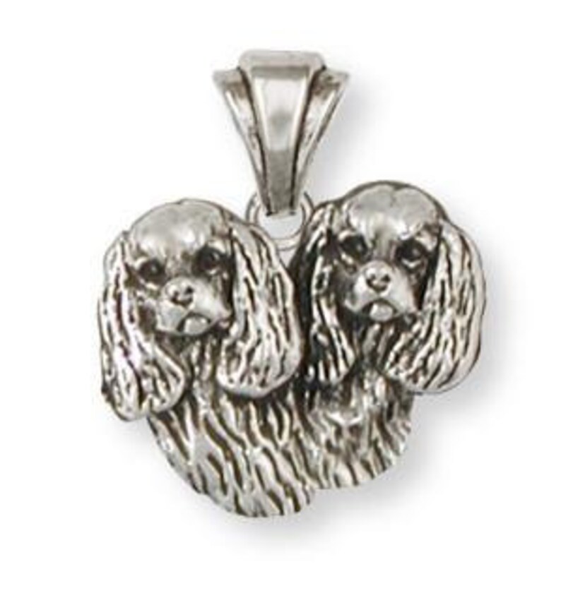 Cavalier King Charles Spaniel Pendant Jewelry Handmade Sterling Silver KC21H-P