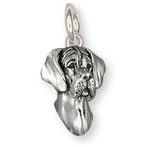 Great Dane Jewelry Sterling Silver Handmade Great Dane Charm  GD16H-C