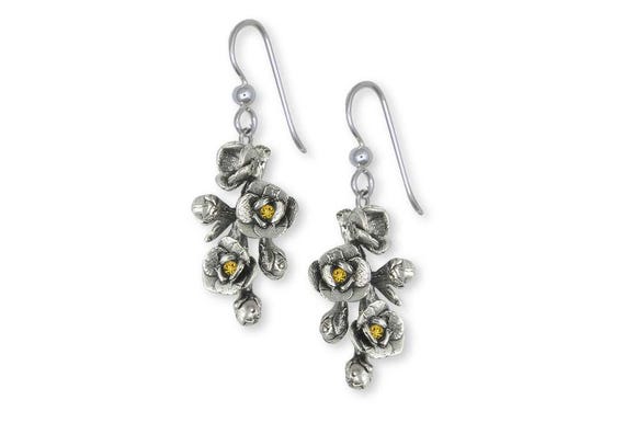 Magnolia Jewelry Magnolia Earrings Jewelry Sterling Silver Handmade Flower  Earrings MGS1-SE