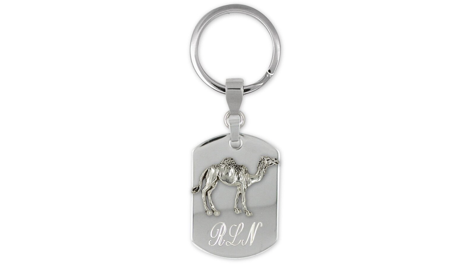 Camel Key Ring Sterling Silver and Stainless Steel Handmade Camel ...