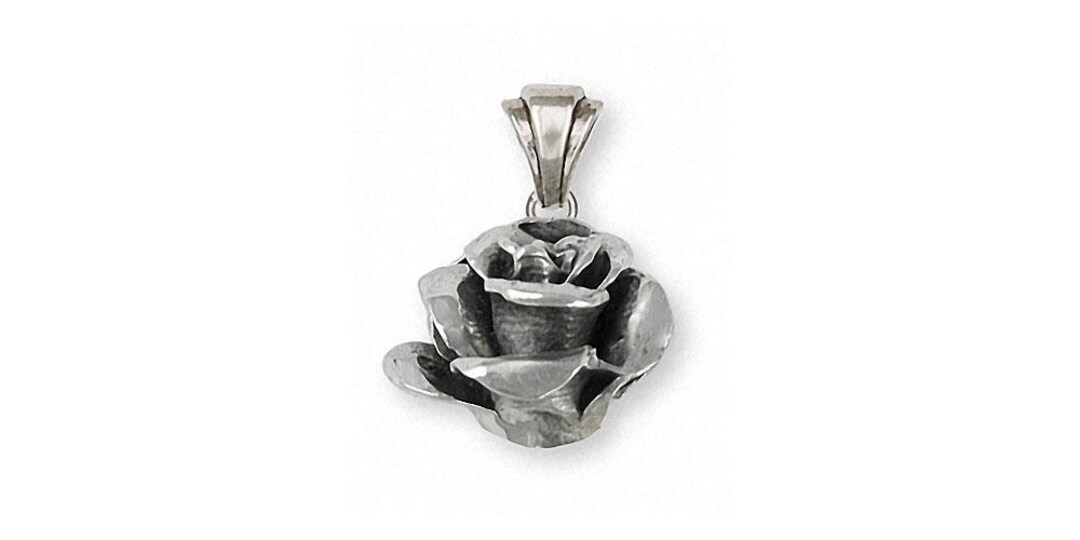Rose Jewelry Rose Pendant Jewelry Sterling Silver Handmade Flower