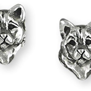 Shiba Inu Schmuck Sterling Silber Handgemacht Shiba Inu Ohrringe SHB1H-E