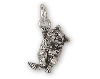 Cat Charm Jewelry Sterling Silver Handmade Cat Charm  CT60-C