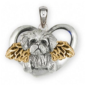 Maltese Angel Jewelry Silver And 14k Gold Handmade Maltese Pendant  ML16T-TNAP