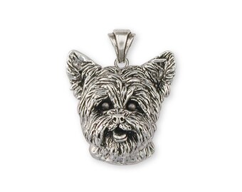 Yorkie Yorkshire Terrier  Pendant Jewelry Sterling Silver Handmade Dog Pendant YK22-P