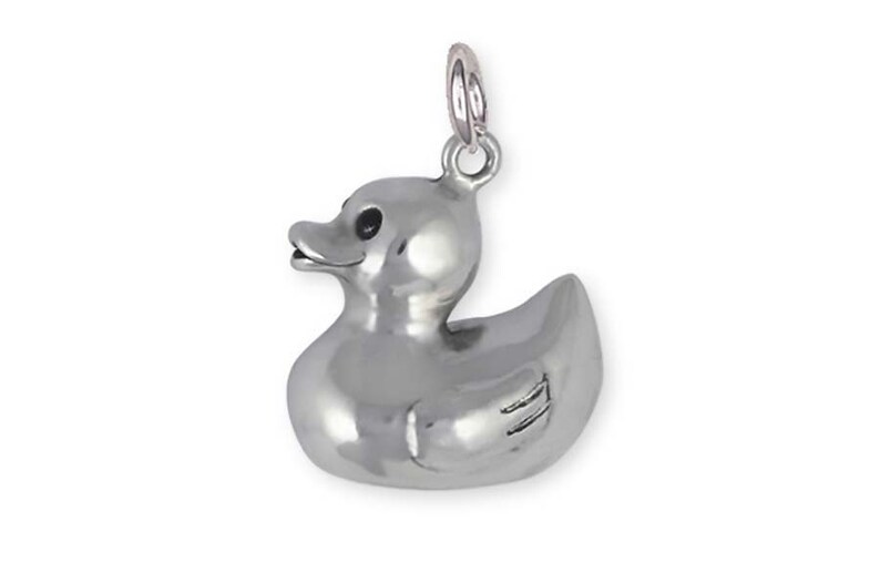 Rubber Ducky Jewelry Sterling Silver Rubber Duck Charm Jewelry Etsy