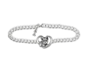 Boston Terrier Jewelry Boston Terrier Bracelet Jewelry Sterling Silver Handmade Boston Terrier Bracelet BT20-BR