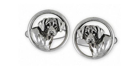 Pug Cufflinks Jewelry Sterling Silver Handmade Dog Cufflinks PG24-CL