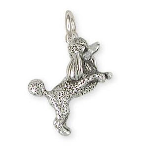 Pudel Schmuck massiv Sterling Silber Pudel Charm Schmuck PD58-C