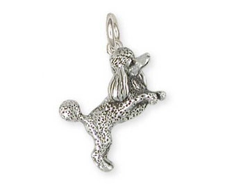 Poodle Jewelry Solid Sterling Silver Poodle Charm Jewelry  PD58-C