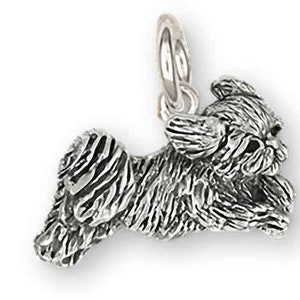 Shih Tzu Joyería Plata de Ley Hecha a Mano Juguetón Shih Tzu Charm SZ37-C