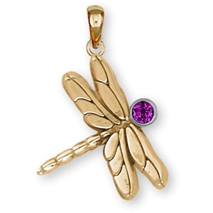Libellules Bijoux Or Vermeil Handmade Dragonfly Pendentif DY1-SPVM