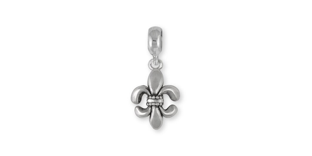 シルバー フルール・ド・リス キーホルダー Fleur De Lis Jewelry Fleur De Lis Charm Slide Jewelry