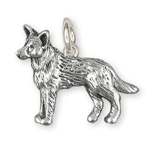 Australian Cattle Dog Schmuck Sterling Silber Handgemachter Cattle Dog Anhänger ACD8-C