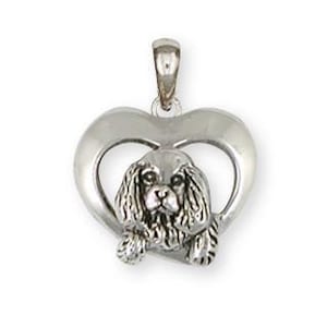 Cavalier King Charles Spaniel Pendant Jewelry Handmade Sterling Silver CV16-P