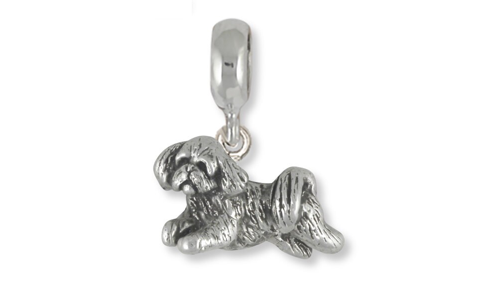 Shih Tzu Jewelry Shih Tzu Slide Charm Handmade Sterling Silver Dog