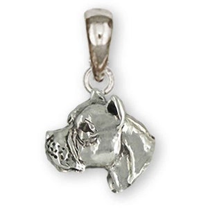 Pit Bull Schmuck Sterling Silber Handarbeit Pit Bull Anhänger PTB15H-P