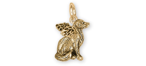 Golden Retriever Jewelry 14k Yellow Gold Handmade Golden Retriever Charm  GDN2-ACG