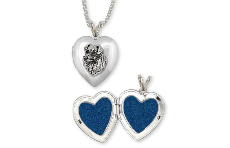 Australian Shepherd Jewelry Australian Shepherd Photo Locket Jewelry Sterling Silver Handmade Dog Photo Locket AU12-T