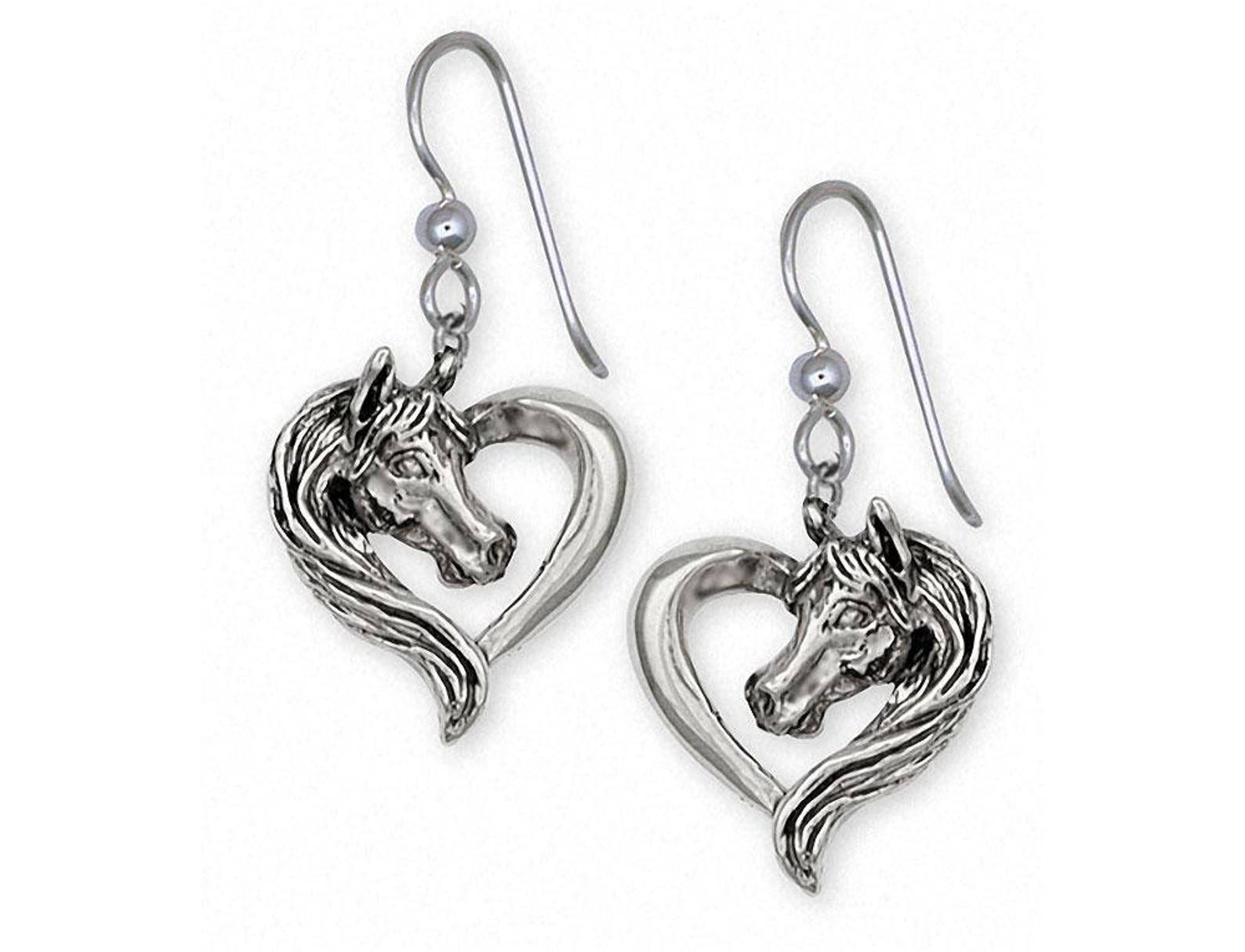 Horse Jewelry Horse Earrings Jewelry Sterling Silver Handmade Etsy