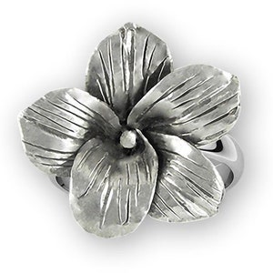 Anel de flor de jasmim feito à mão em prata esterlina JAS1-R
