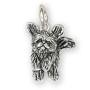 Juguetón Shih Tzu Joyería Plata de Ley Hecho a Mano Shih Tzu Charm SZ33-C