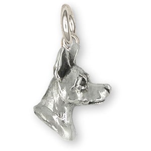 Rat Terrier Jewelry Sterling Silver Handmade Rat Terrier Charm RTT3H-C