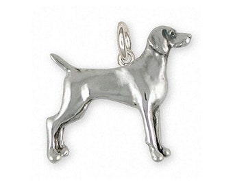 Weimaraner Jewelry Weimaraner Charm Jewelry Sterling Silver Handmade Dog Charm WM3-C