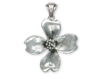 Dogwood Jewelry Dogwood Jewelry Sterling Silver Dogwood Pendant Handmade Flower Jewelry DGW3-P