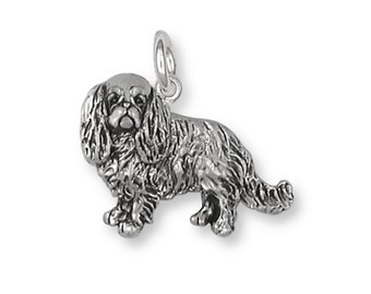 English Toy Spaniel Charm Jewelry Sterling Silver English Toy Spaniel Dog Charm ET1-C