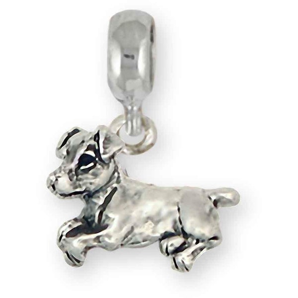 Bijoux Jack Russell en argent sterling fait main Charm Jack Russell Terrier fait main Ce charm conviendra à un bracelet Pandora J11B-PNS