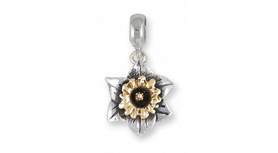 Daffodil Charm Slide Jewelry Gold Vermeil Handmade Flower Charm Slide Fits Pandora Bracelet DAF2 PNSVM Etsy