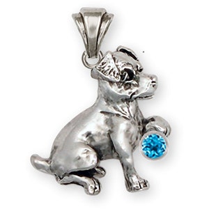 Jack Russell Jewelry Sterling Silver Handmade Jack Russell Terrier Pendant  J2-SP