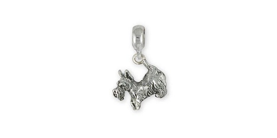 Schnauzer Pandora Charm Slide Jewelry Sterling Silver Handmade