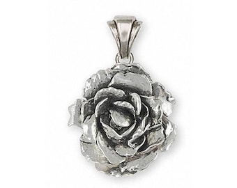 Peony Pendant Necklace, Sterling Silver Flower Jewelry, Dimensional Floral Charm Pendant, Handmade Peony Blossom Gift PNY-P